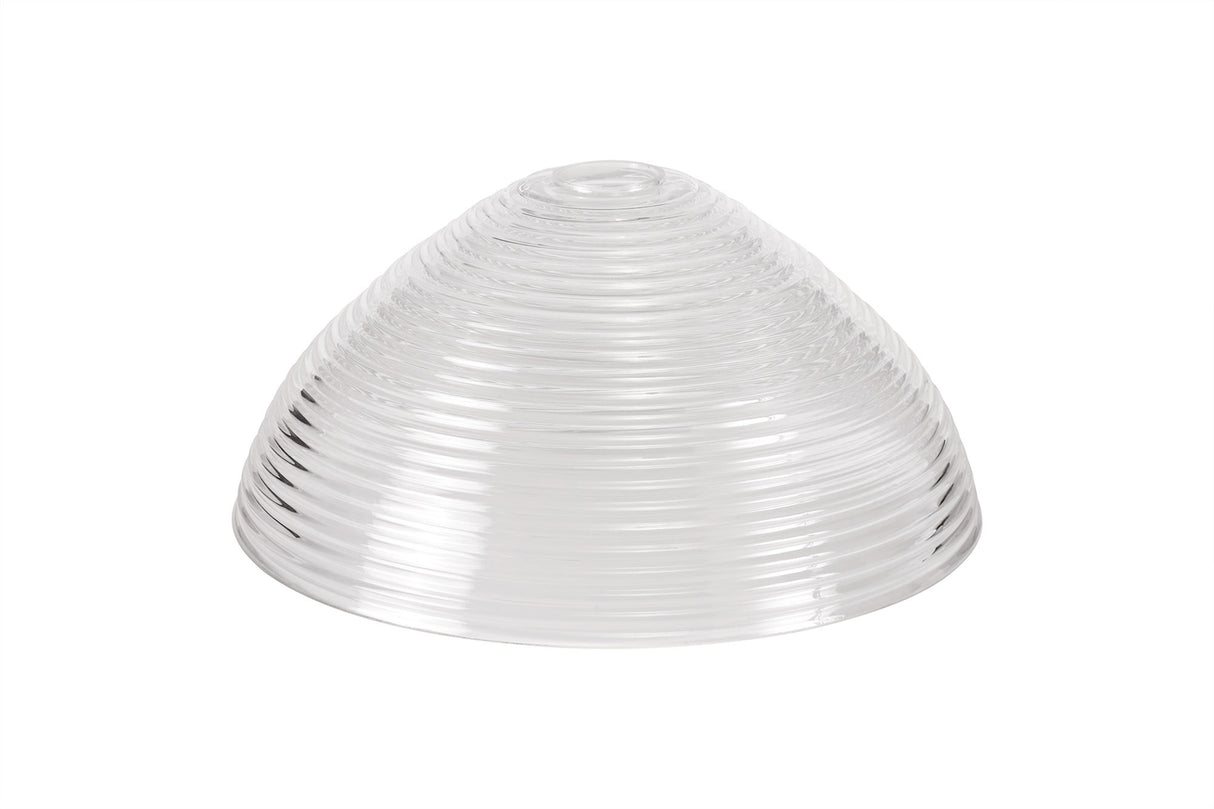 LOU5218 Louis Round 33.5cm Prismatic Effect Glass Lampshade in a Clear Finish