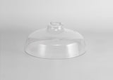 LOU6508 Louis Flat Round 30cm Glass Lampshade in a Clear Finish