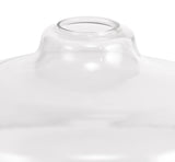 LOU6508 Louis Flat Round 30cm Glass Lampshade in a Clear Finish