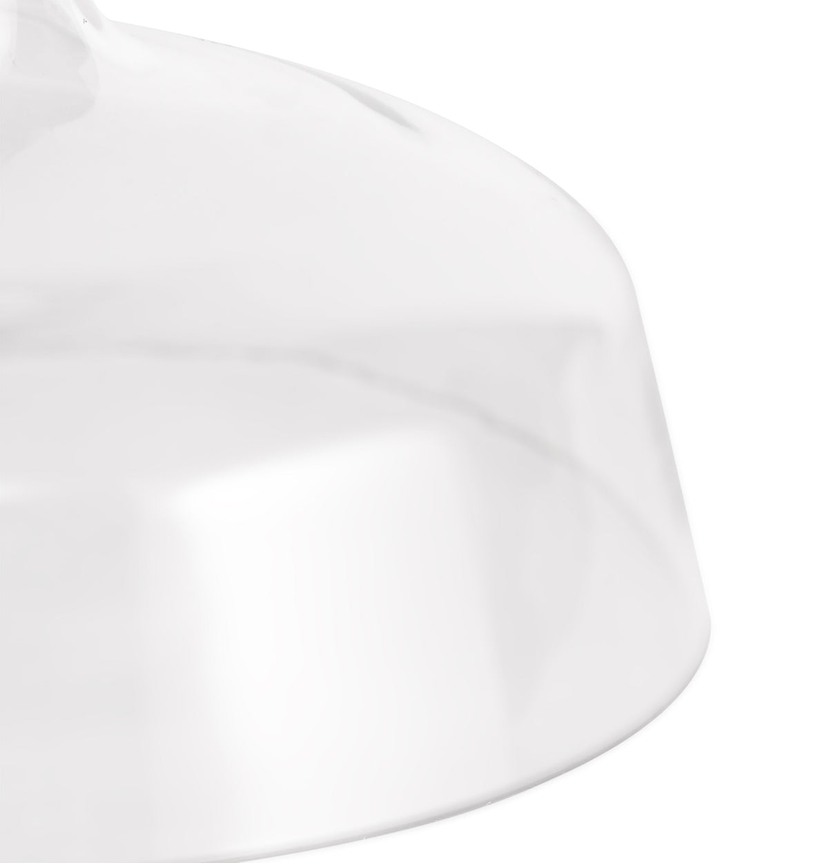 LOU6508 Louis Flat Round 30cm Glass Lampshade in a Clear Finish