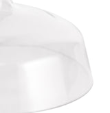 LOU6508 Louis Flat Round 30cm Glass Lampshade in a Clear Finish