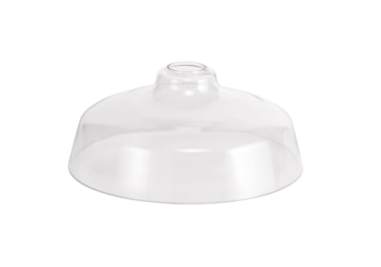 LOU7508 Louis Flat Round 38cm Glass Lampshade in a Clear Finish