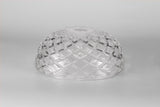 LOU9508 Louis Flat Round 30cm Patterned Glass Lampshade in a Clear Finish