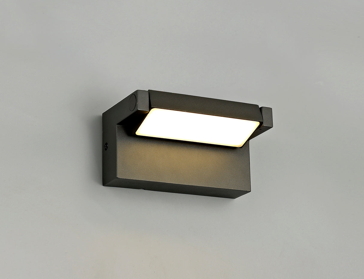 LUC4817 Lucasan Wall Lamp 10W LED IP54 Indoor/Outdoor Use in a Graphite Black Finish