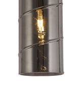 LUD0757 Ludo Pendant 1 LIght in a Matt Black/Smoked Finish