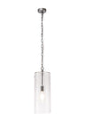 LUD8657 Ludo Pendant 1 LIght in a Chrome/Clear Finish