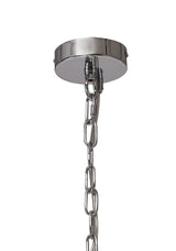 LUD8657 Ludo Pendant 1 LIght in a Chrome/Clear Finish