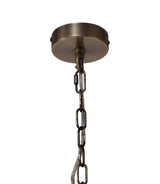 LUD9657 Ludo Pendant 1 LIght in a Antique Brass/Amber Finish