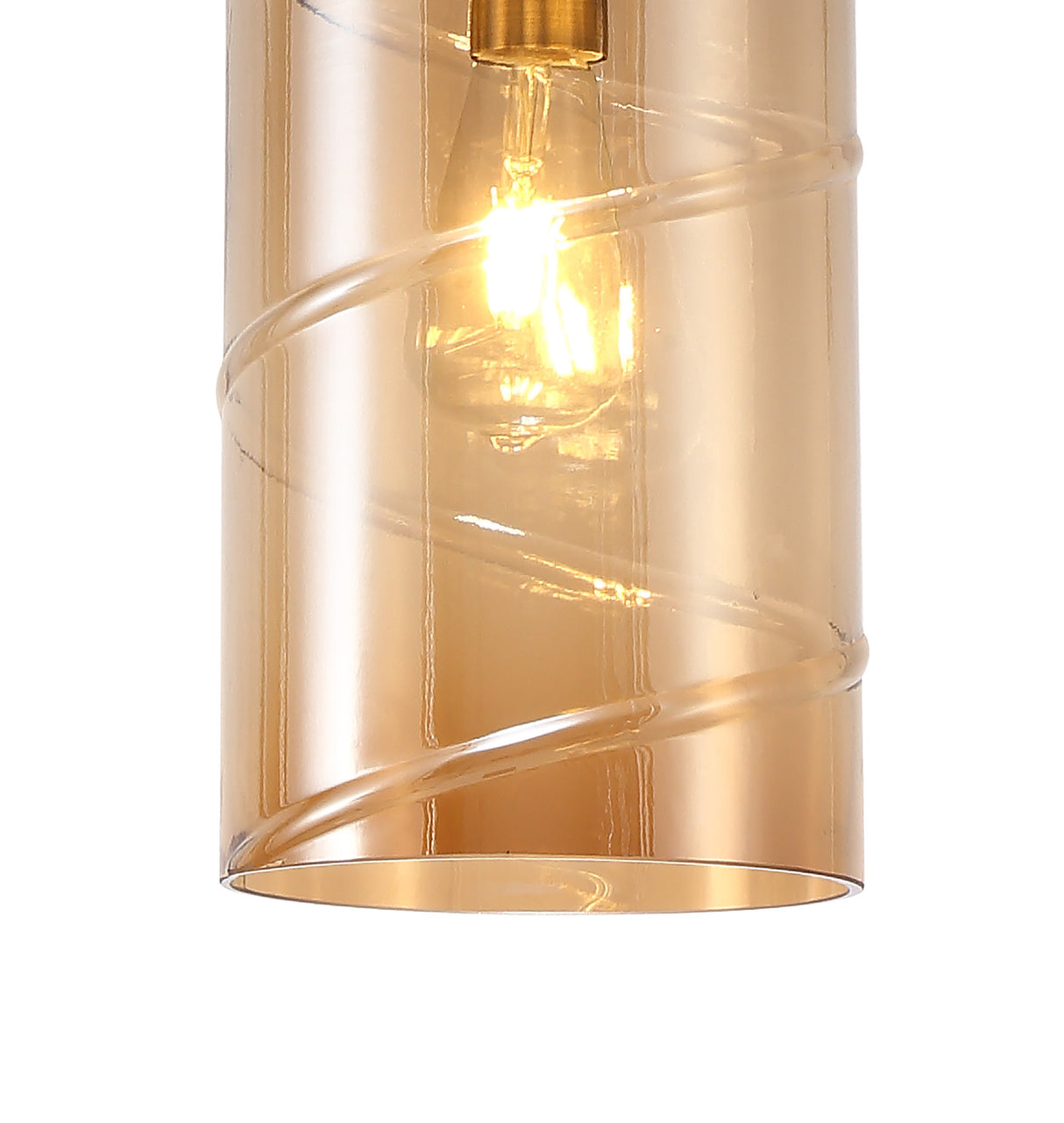 LUD9657 Ludo Pendant 1 LIght in a Antique Brass/Amber Finish