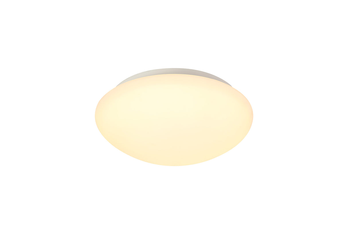 LUT4577 Luto Ceiling 18W LED IP44 in a White/Frosted Glass Finish, Suitable for Bathrooms