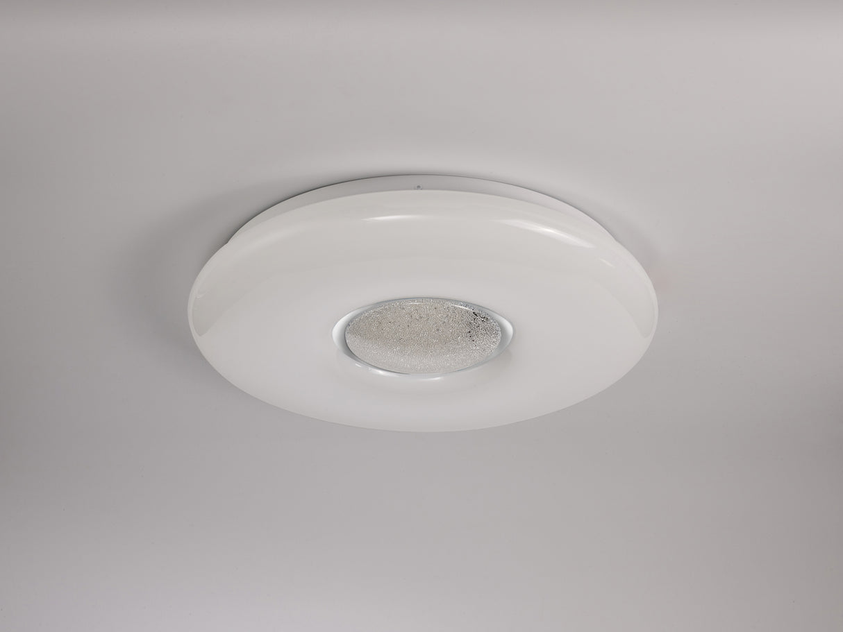 MAC1907 Macondo Ceiling 24W LED in a Opal White/Crystalline Finish