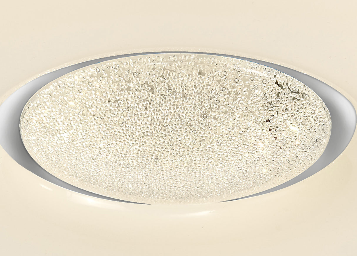 MAC1907 Macondo Ceiling 24W LED in a Opal White/Crystalline Finish