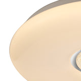 MAC1907 Macondo Ceiling 24W LED in a Opal White/Crystalline Finish