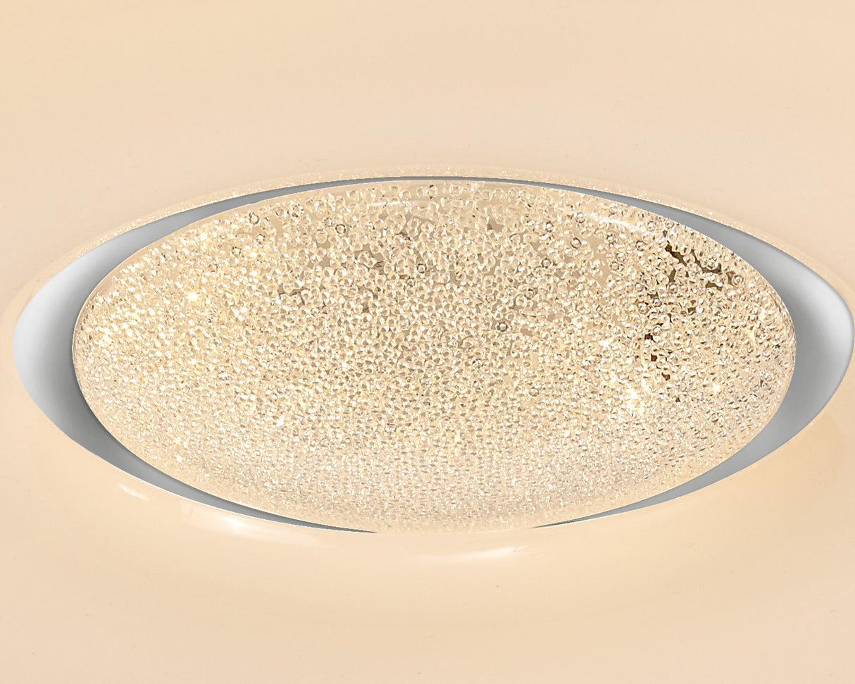 MAC1907 Macondo Ceiling 24W LED in a Opal White/Crystalline Finish