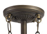 MAH1927 Mahasim Semi Ceiling Kit 3 Light in a Aged Antique Brass Finish