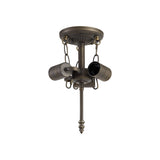 MAH1927 Mahasim Semi Ceiling Kit 3 Light in a Aged Antique Brass Finish