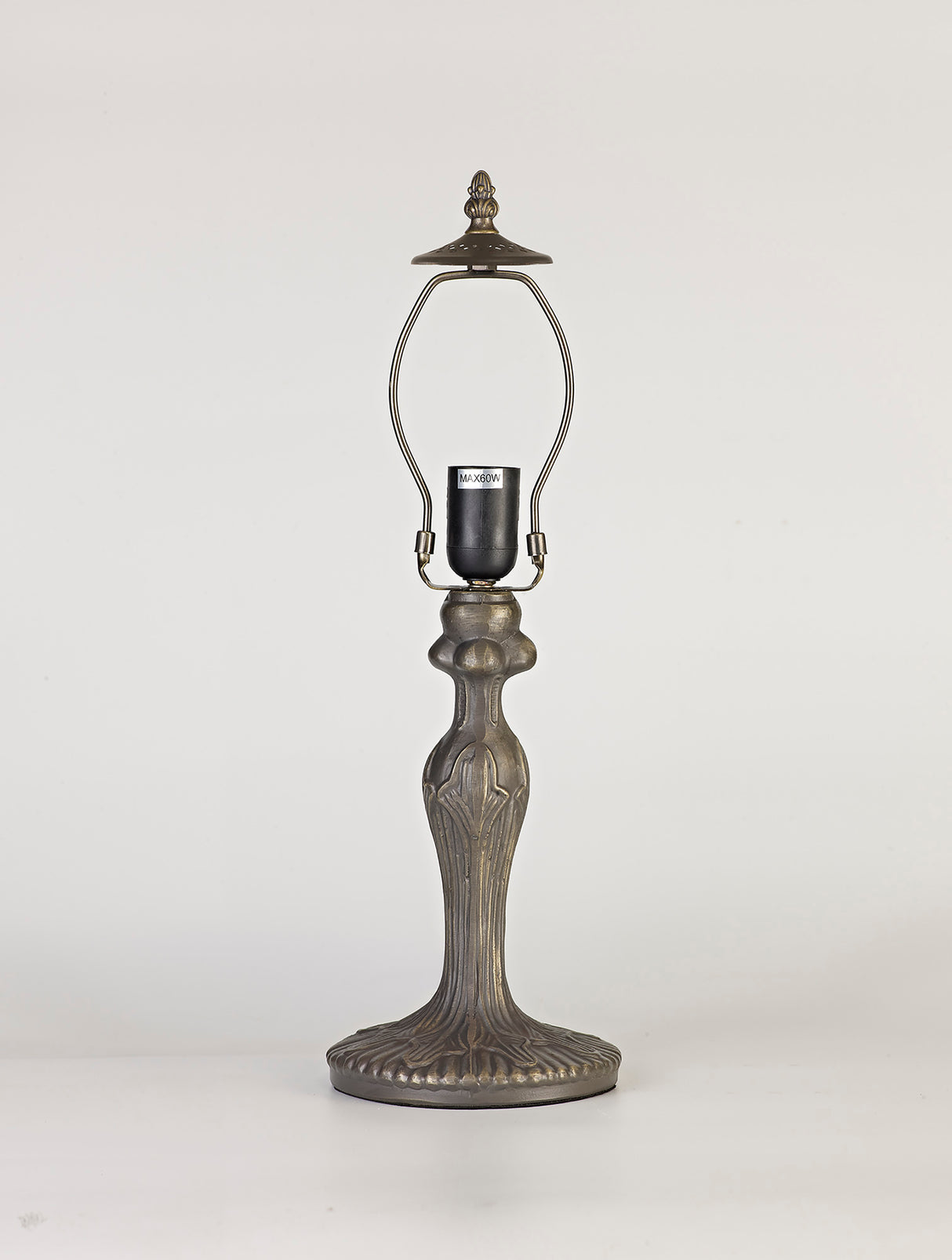 MAH2827 Mahasim 47.5cm Curved Table Lamp 1 Light in a Aged Antique Brass Finish