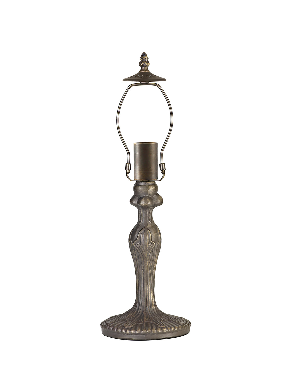 MAH2827 Mahasim 47.5cm Curved Table Lamp 1 Light in a Aged Antique Brass Finish