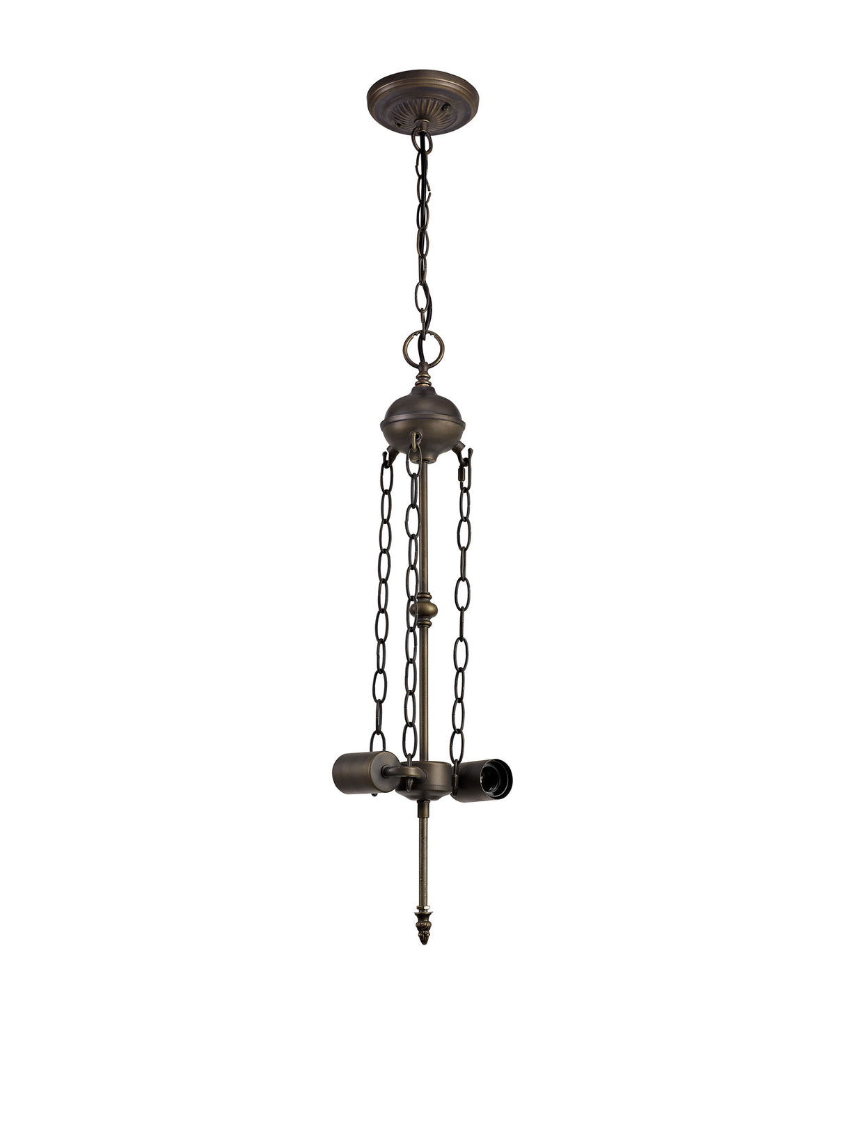 MAH2927 Mahasim Uplighter Suspension Kit 2 Light in a Aged Antique Brass Finish