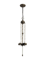 MAH3927 Mahasim Uplighter Suspension Kit 3 Light in a Aged Antique Brass Finish