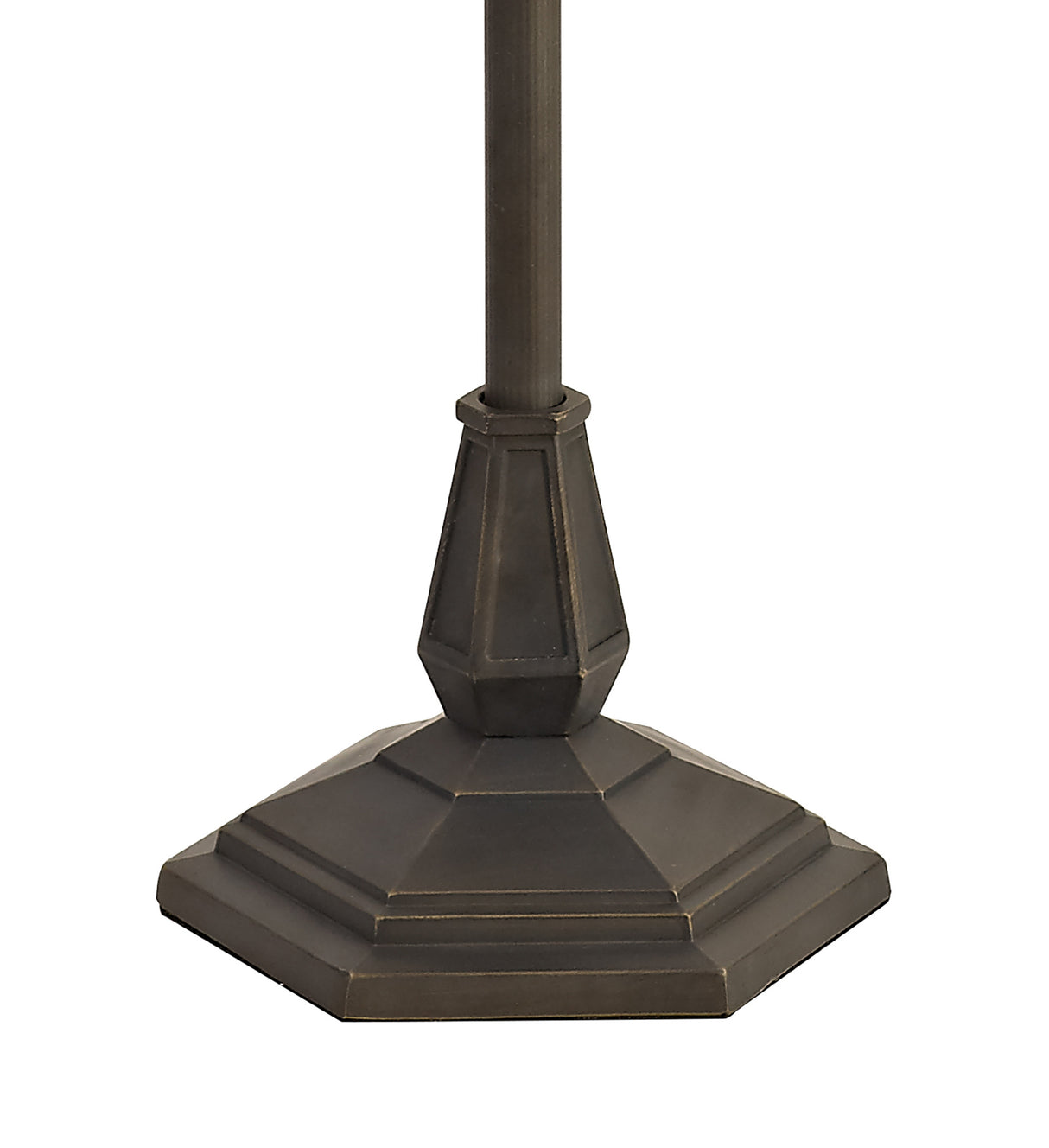 MAH4927 Mahasim 158cm Octagonal Floor Lamp 2 Light in a Aged Antique Brass Finish