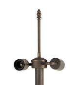 MAH4927 Mahasim 158cm Octagonal Floor Lamp 2 Light in a Aged Antique Brass Finish