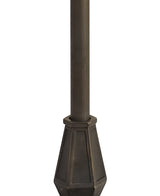 MAH4927 Mahasim 158cm Octagonal Floor Lamp 2 Light in a Aged Antique Brass Finish