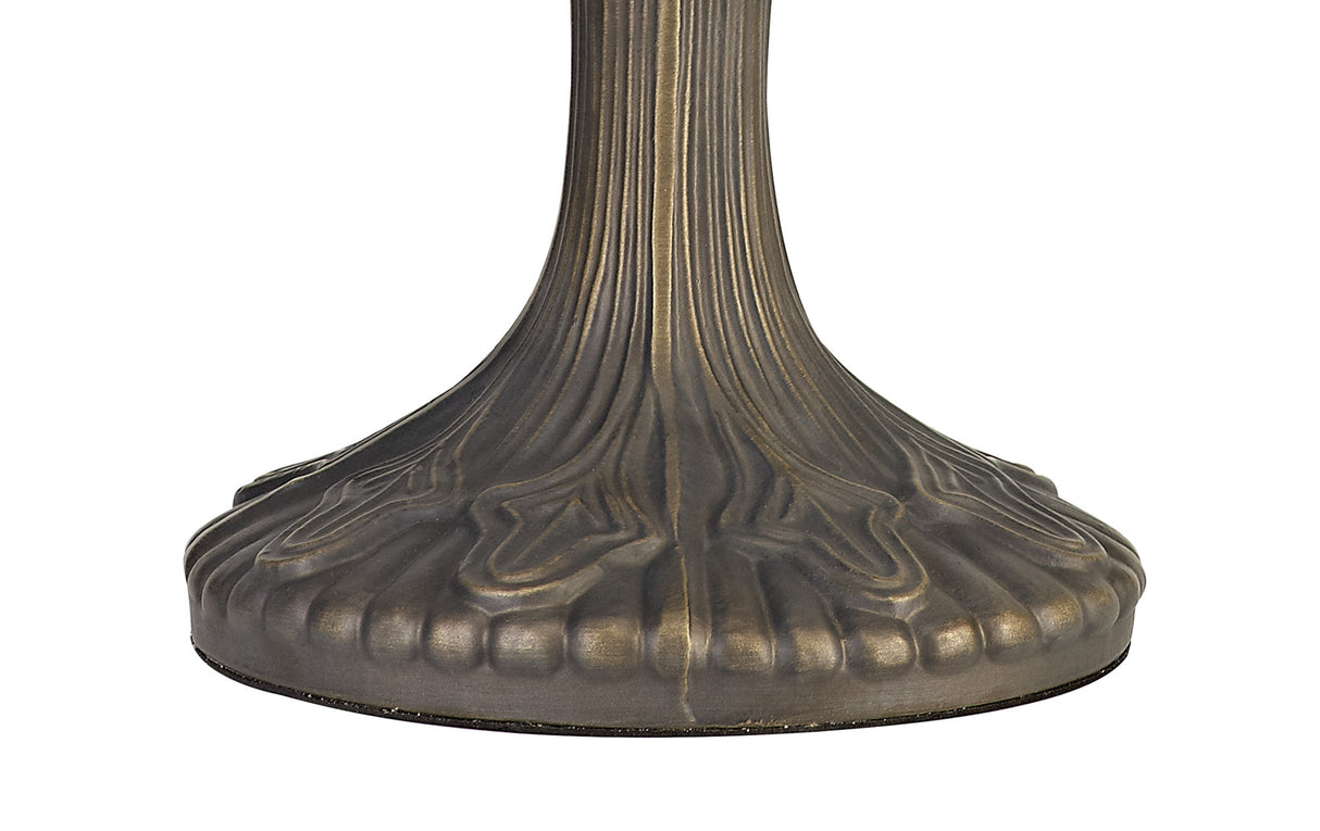 MAH5827 Mahasim 56cm Curved Table Lamp 1 Light in a Aged Antique Brass Finish