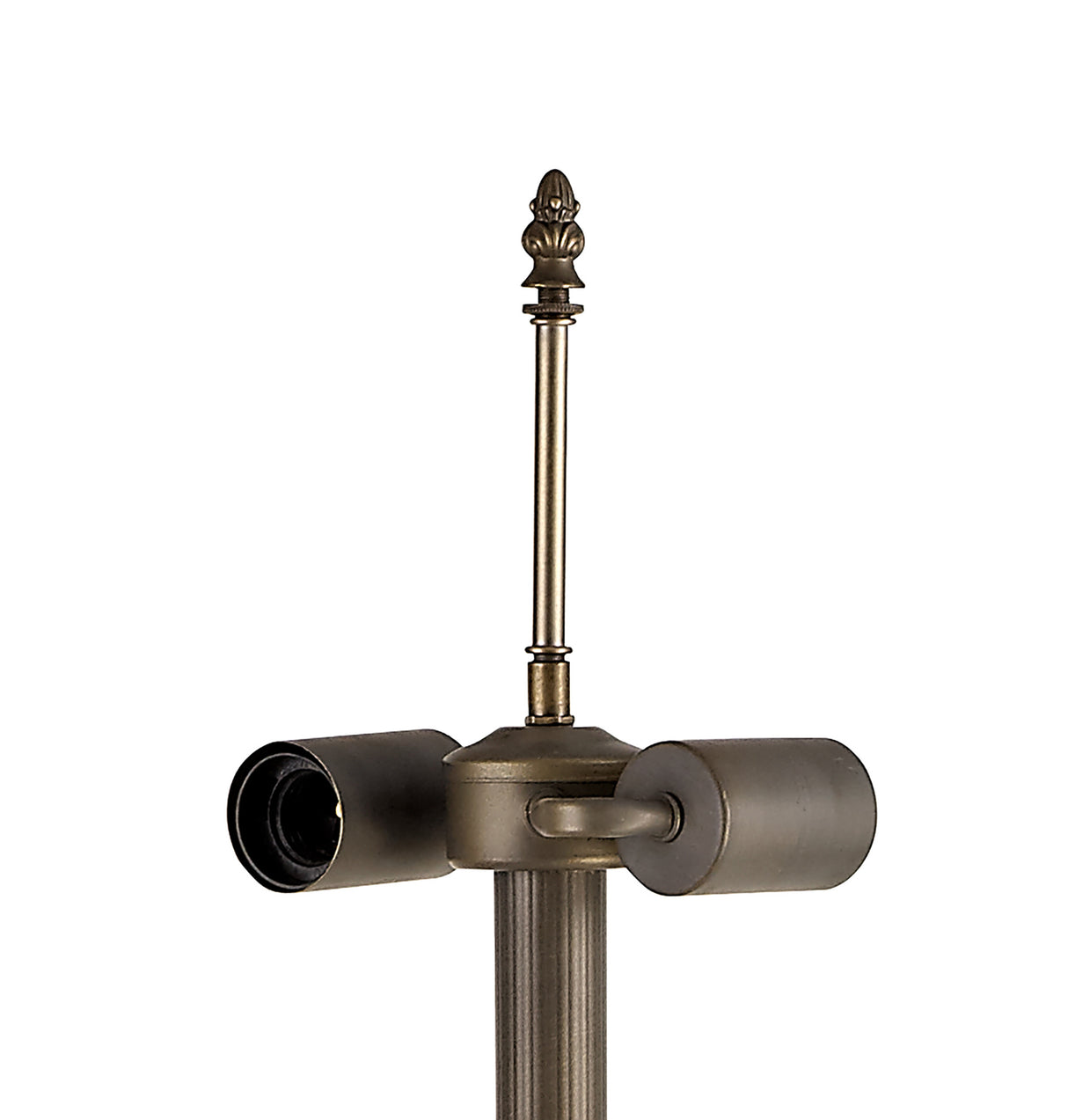 MAH6927 Mahasim 160cm Stepped Design Floor Lamp 2 Light in a Aged Antique Brass Finish