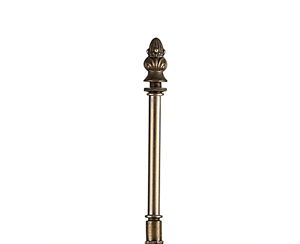 MAH6927 Mahasim 160cm Stepped Design Floor Lamp 2 Light in a Aged Antique Brass Finish