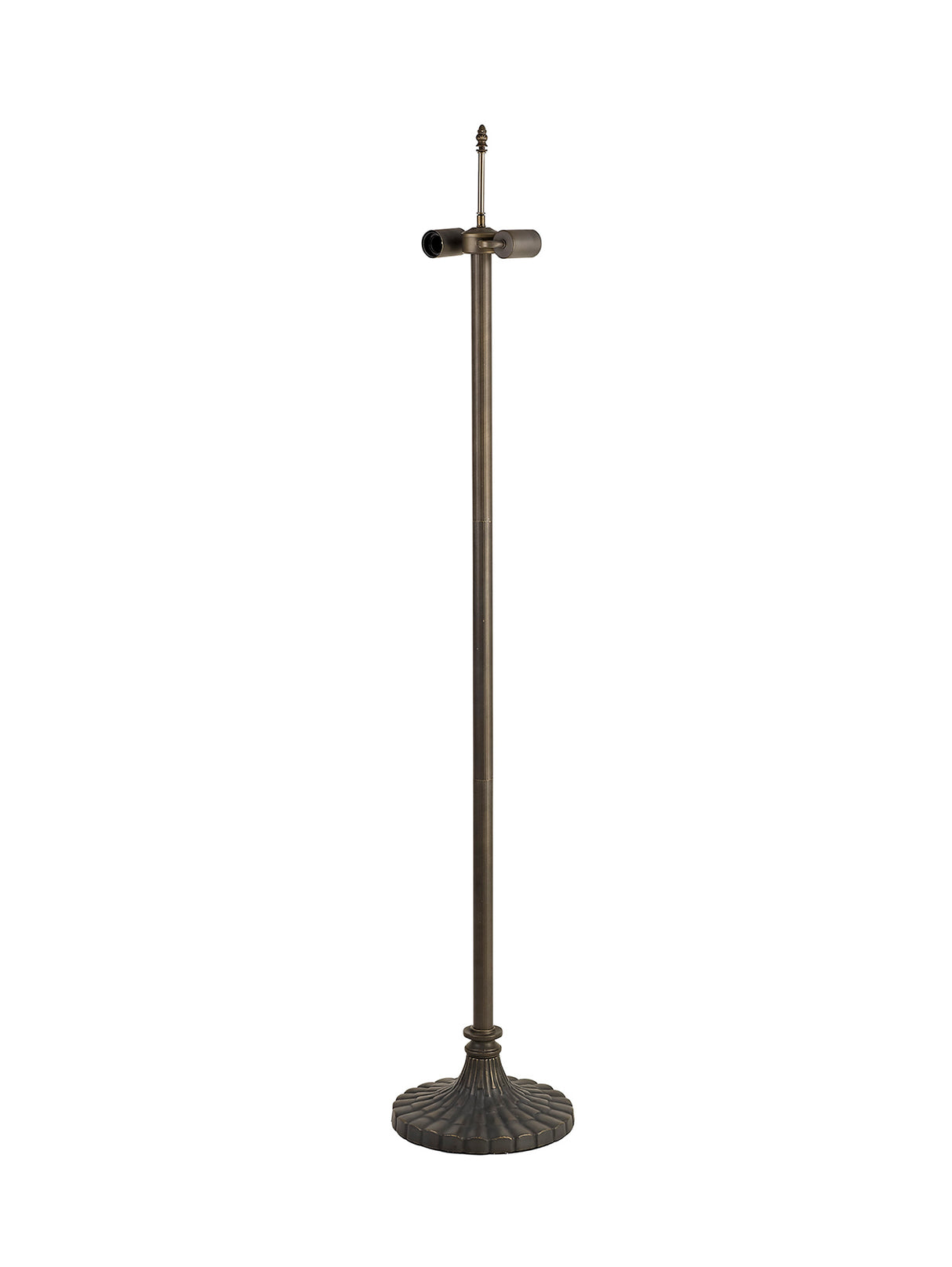 MAH6927 Mahasim 160cm Stepped Design Floor Lamp 2 Light in a Aged Antique Brass Finish