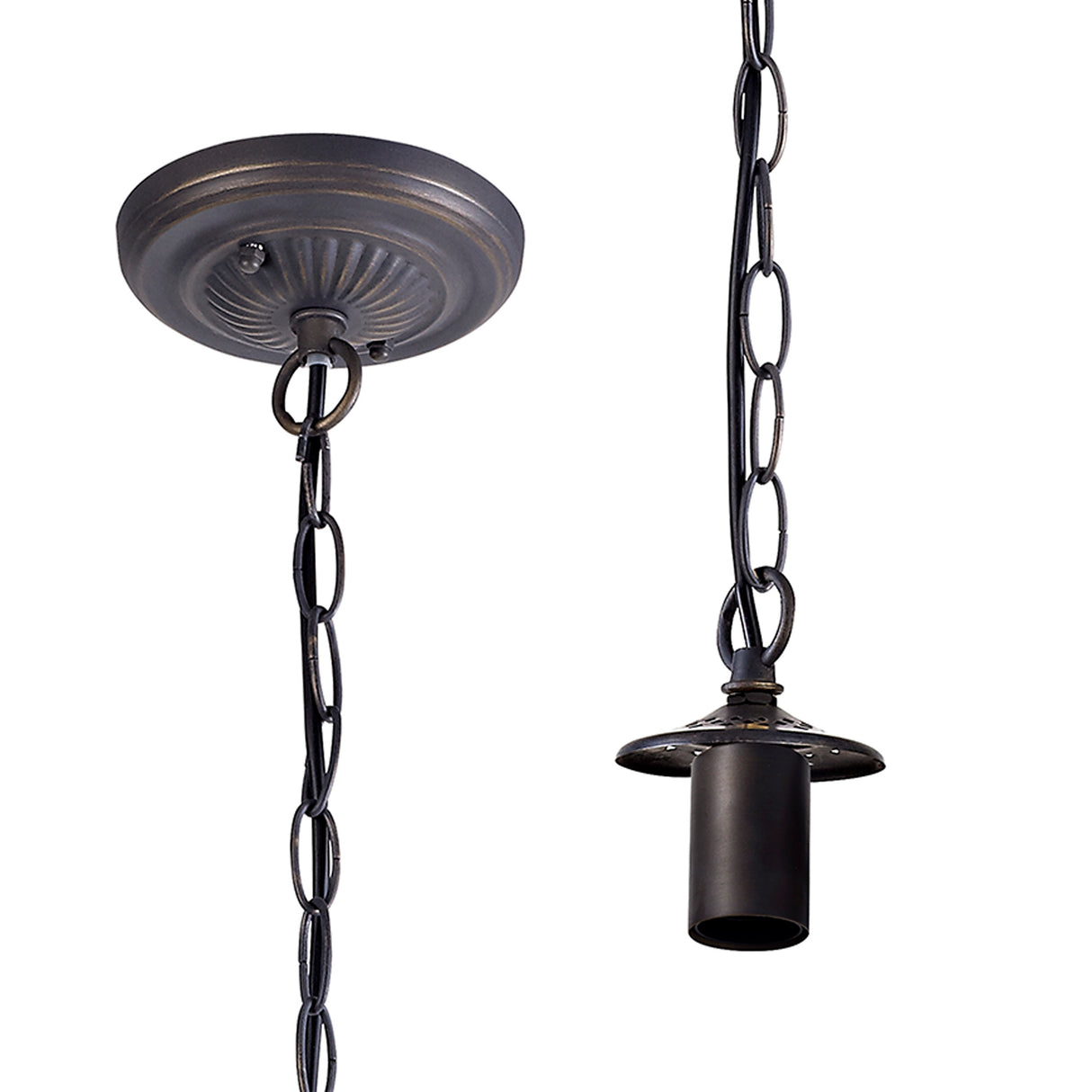 MAH7827 Mahasim Suspension Kit 1 Light in a Aged Antique Brass Finish