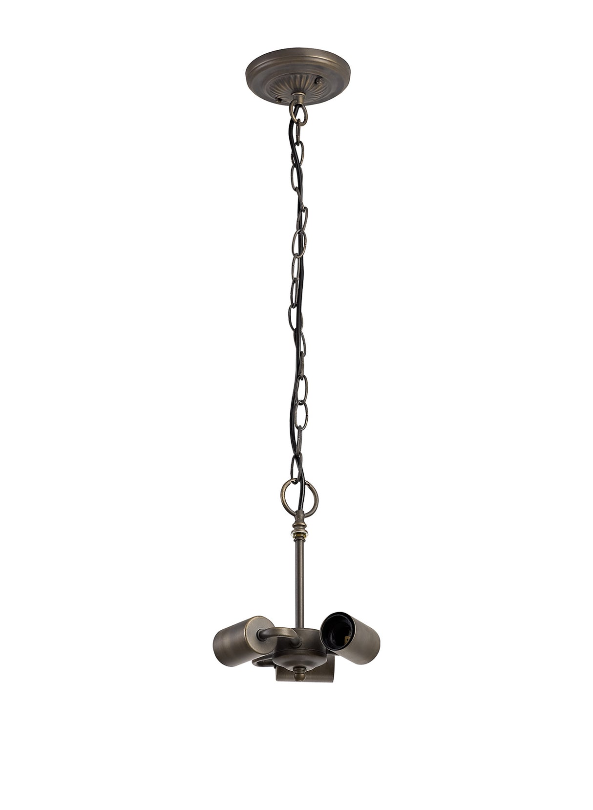 MAH9827 Mahasim Suspension Kit 3 Light in a Aged Antique Brass Finish