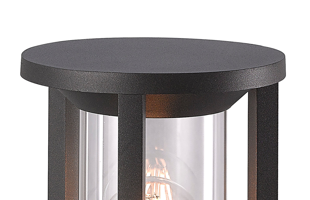 MEI0607 Meissa Wall 1 Lamp Round IP65 Indoor/Outdoor Use in a Anthracite/Clear Finish