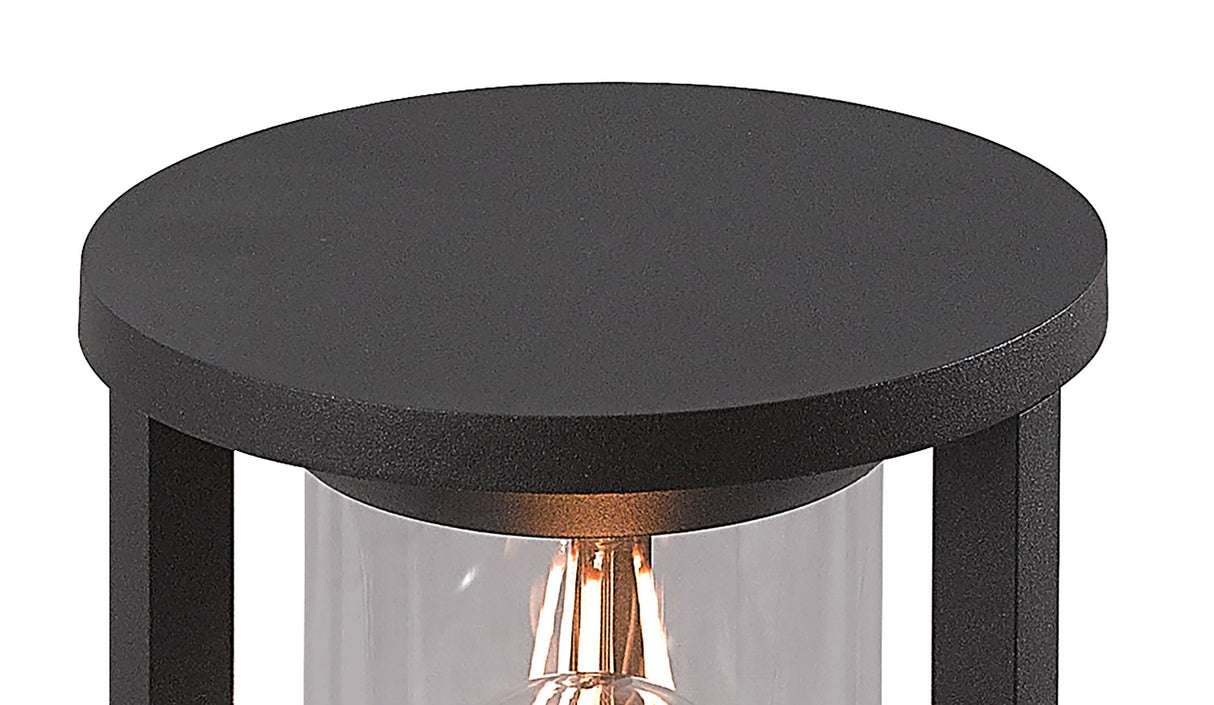 MEI1607 Meissa 22cm Pillar Lamp IP65 Indoor/Outdoor Use in a Anthracite/Clear Finish