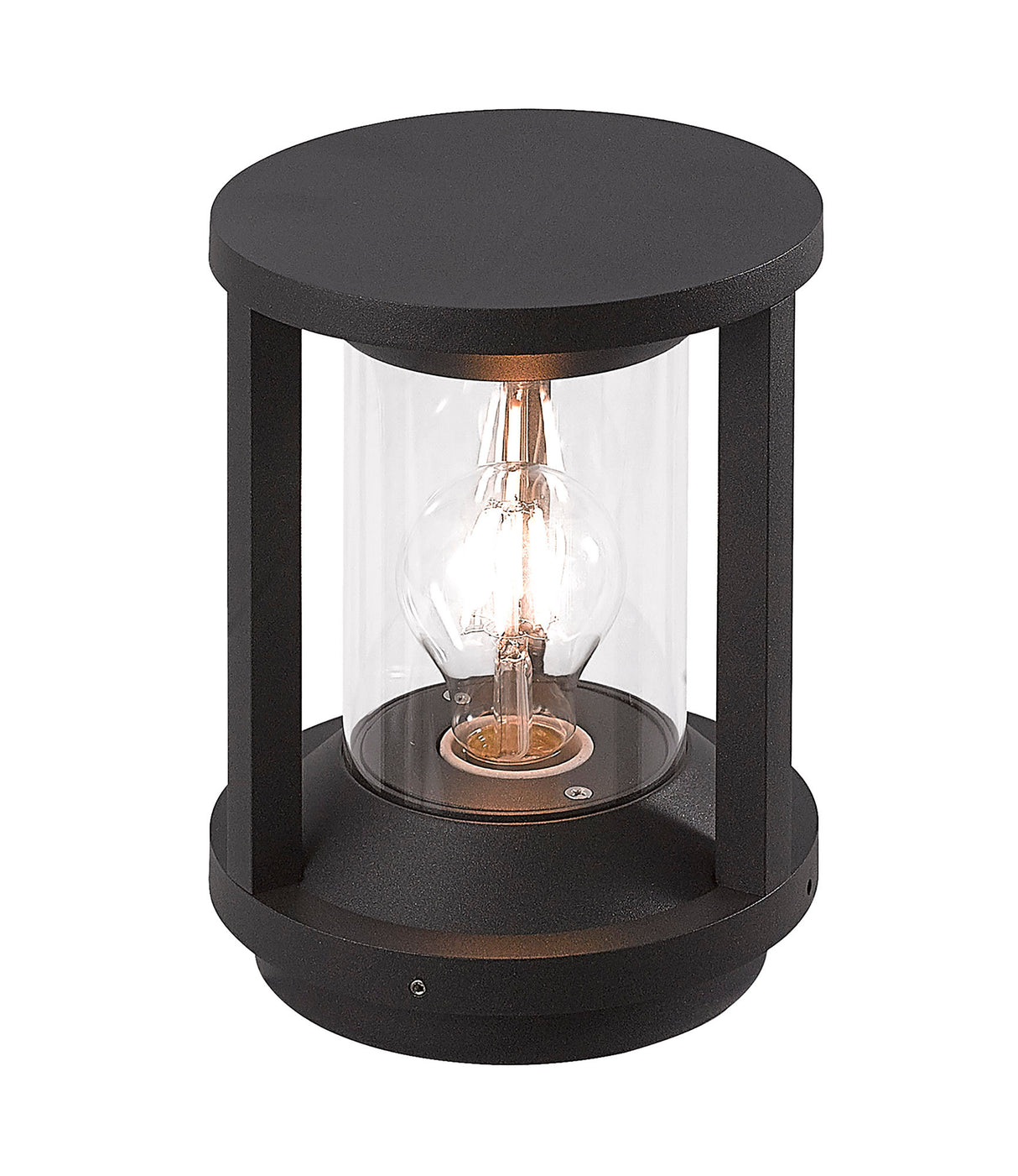 MEI1607 Meissa 22cm Pillar Lamp IP65 Indoor/Outdoor Use in a Anthracite/Clear Finish