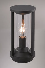 MEI2607 Meissa 35cm Post Lamp IP65 Indoor/Outdoor Use in a Anthracite/Clear Finish