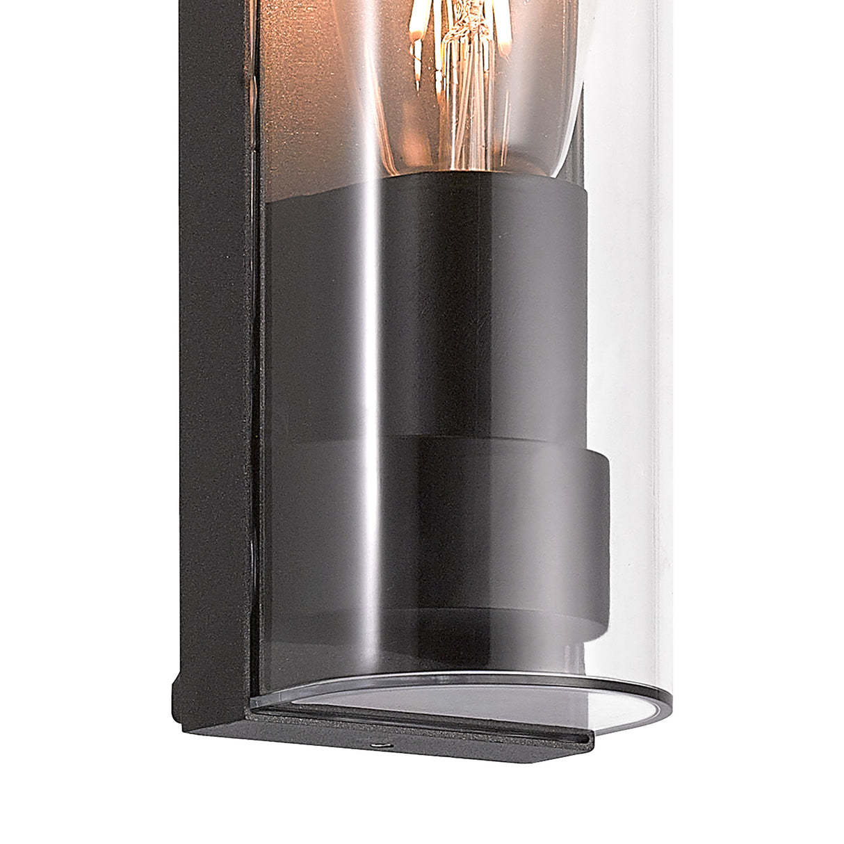 MEI4607 Meissa Wall 1 Lamp Curved IP65 Indoor/Outdoor Use in a Anthracite/Clear Finish