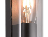 MEI4607 Meissa Wall 1 Lamp Curved IP65 Indoor/Outdoor Use in a Anthracite/Clear Finish