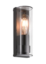 MEI4607 Meissa Wall 1 Lamp Curved IP65 Indoor/Outdoor Use in a Anthracite/Clear Finish