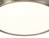 MEN6577 Menkib Ceiling 12W LED IP44 in a Satin Nickel/White Finish, Suitable for Bathrooms