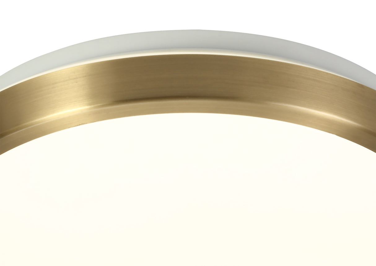 MEN7577 Menkib Ceiling 12W LED IP44 in a Soft Bronze/White Finish, Suitable for Bathrooms