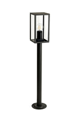 MER0217 Merga 78cm Tall Post 1 Light IP54 Indoor/Outdoor Use in a Graphite Black/Clear Finish