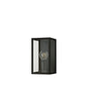 MER5117 Merga Flush Wall Lamp 1 Light IP54 Indoor/Outdoor Use in a Graphite Black/Clear Finish