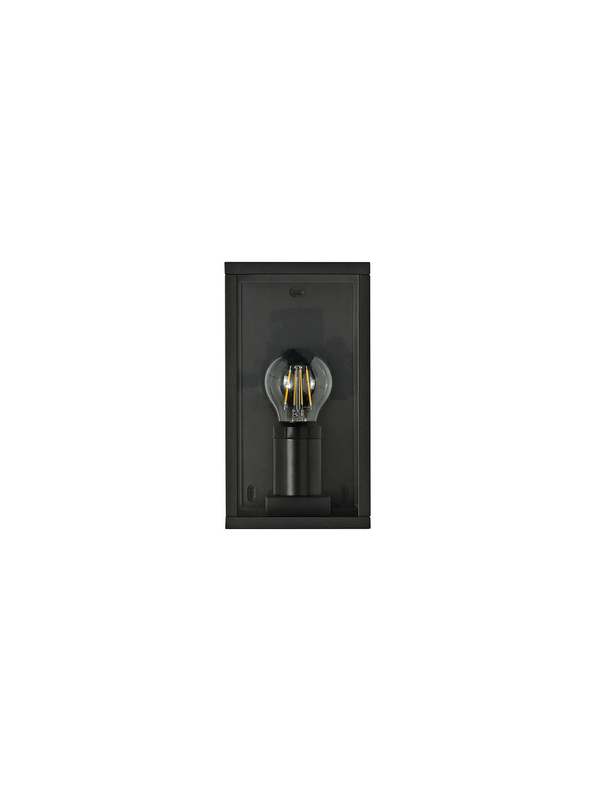 MER5117 Merga Flush Wall Lamp 1 Light IP54 Indoor/Outdoor Use in a Graphite Black/Clear Finish