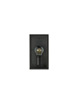 MER5117 Merga Flush Wall Lamp 1 Light IP54 Indoor/Outdoor Use in a Graphite Black/Clear Finish