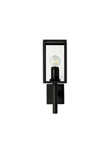 MER6117 Merga Upward Wall Lamp 1 Light IP54 Indoor/Outdoor Use in a Graphite Black/Clear Finish