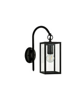 MER7117 Merga Downward Wall Lamp 1 Light IP54 Indoor/Outdoor Use in a Graphite Black/Clear Finish