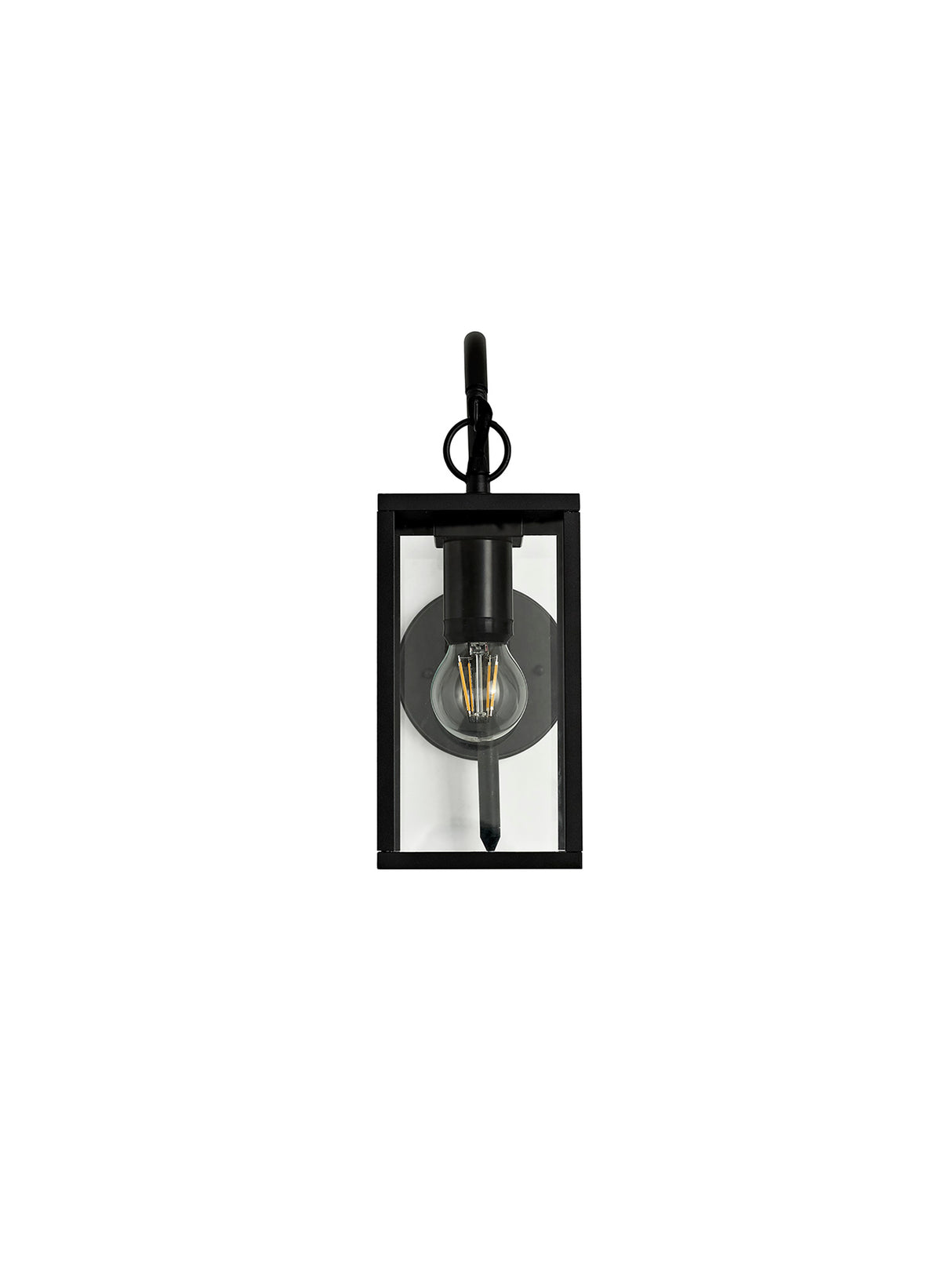 MER7117 Merga Downward Wall Lamp 1 Light IP54 Indoor/Outdoor Use in a Graphite Black/Clear Finish