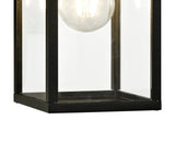 MER7117 Merga Downward Wall Lamp 1 Light IP54 Indoor/Outdoor Use in a Graphite Black/Clear Finish